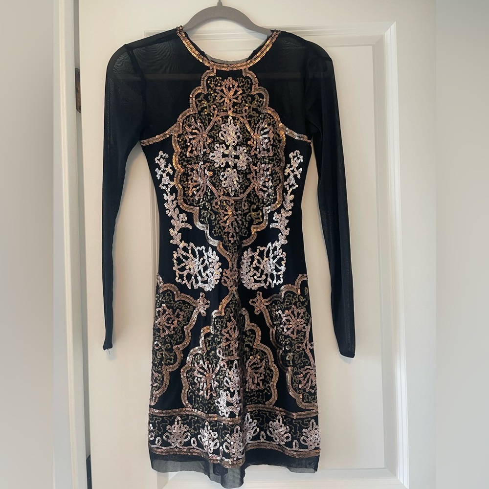 Sequined cocktail dress